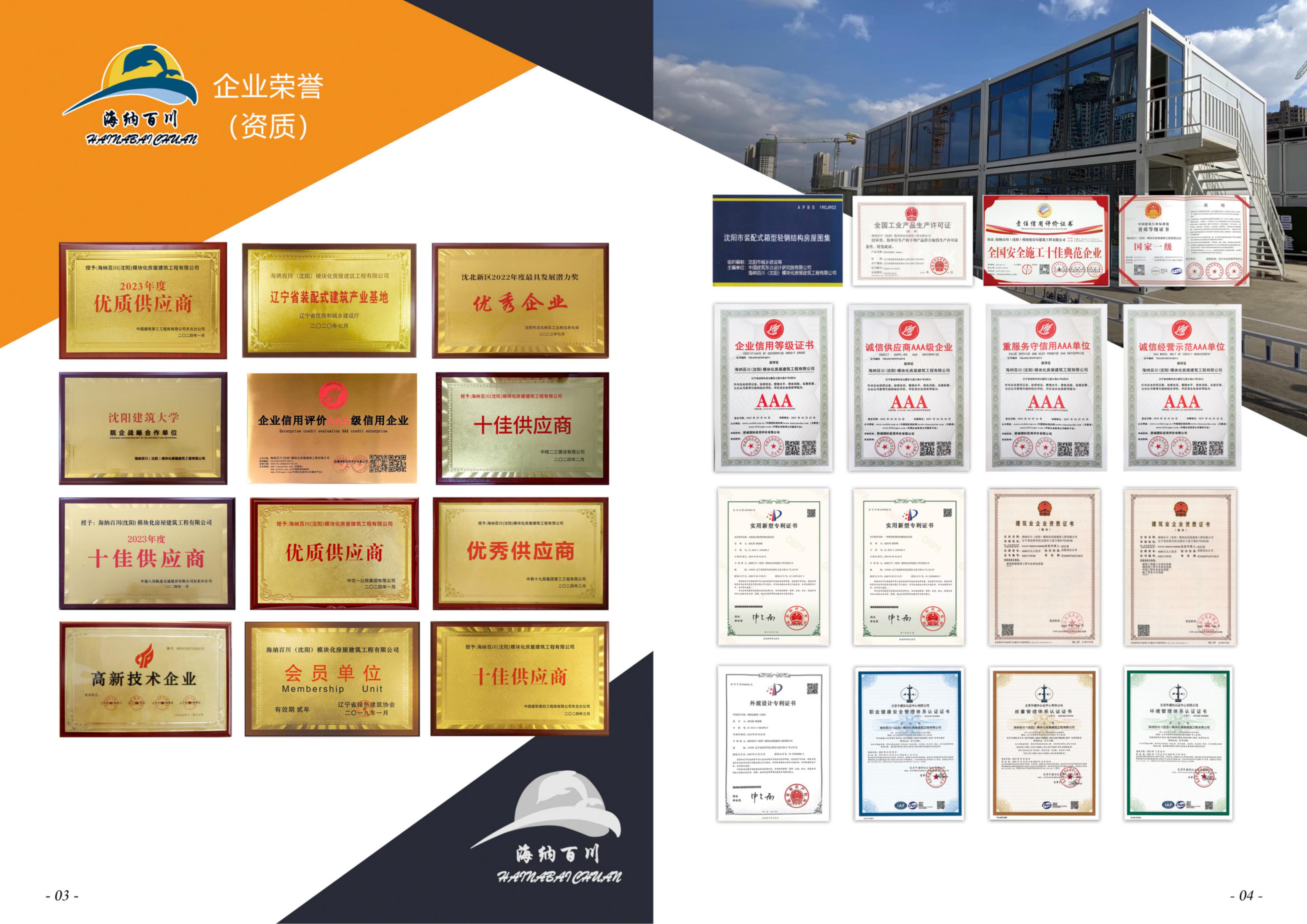 营口打包箱式房